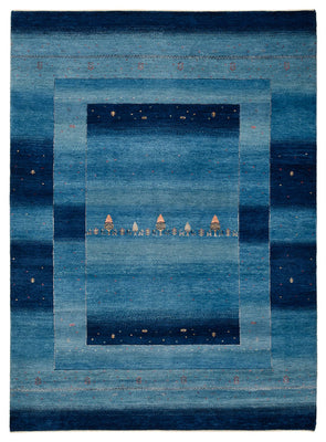 Tappeto Gabbeh - Loribaft Indus - 235 x 169 cm - blu mare