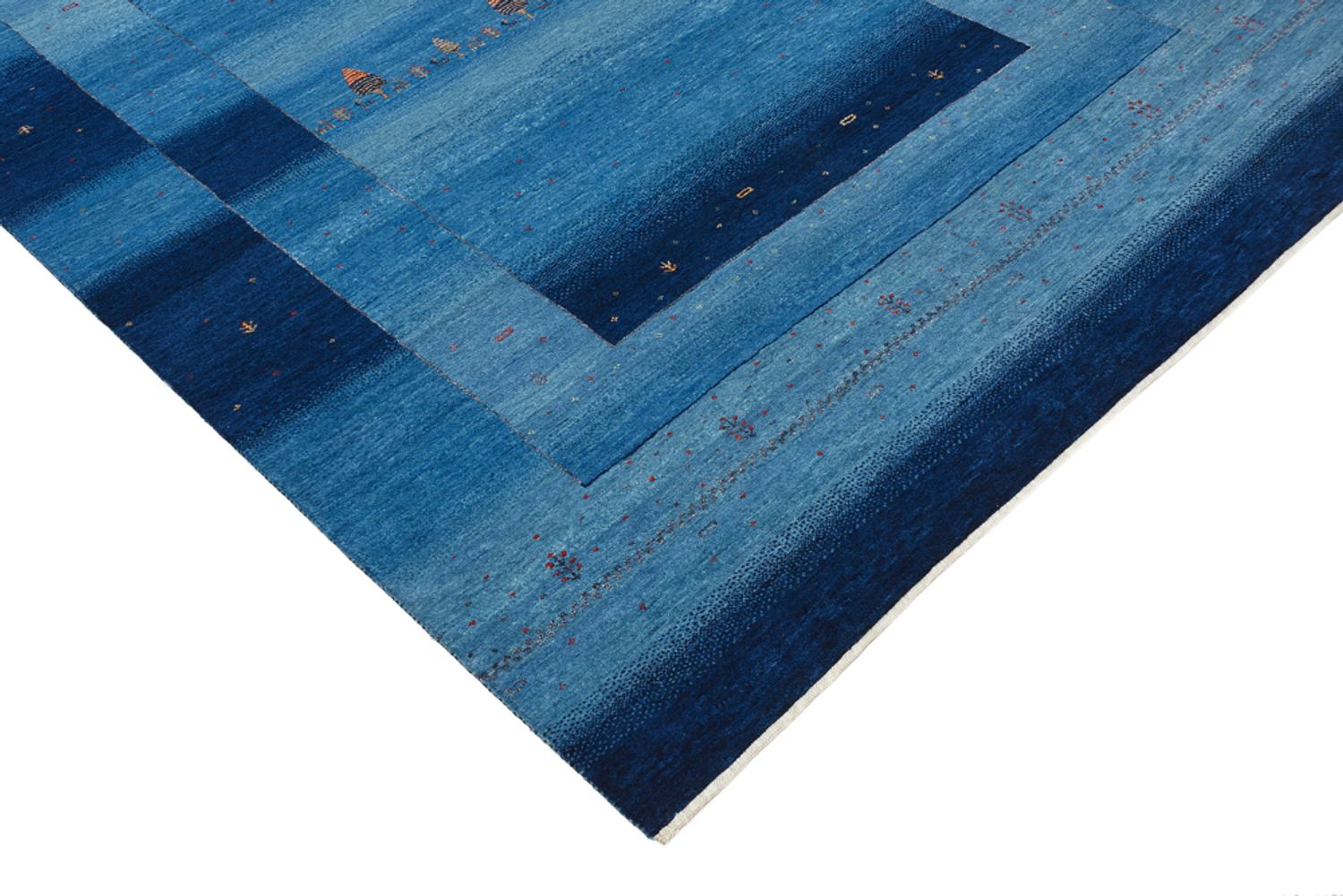 Tappeto Gabbeh - Loribaft Indus - 235 x 169 cm - blu mare