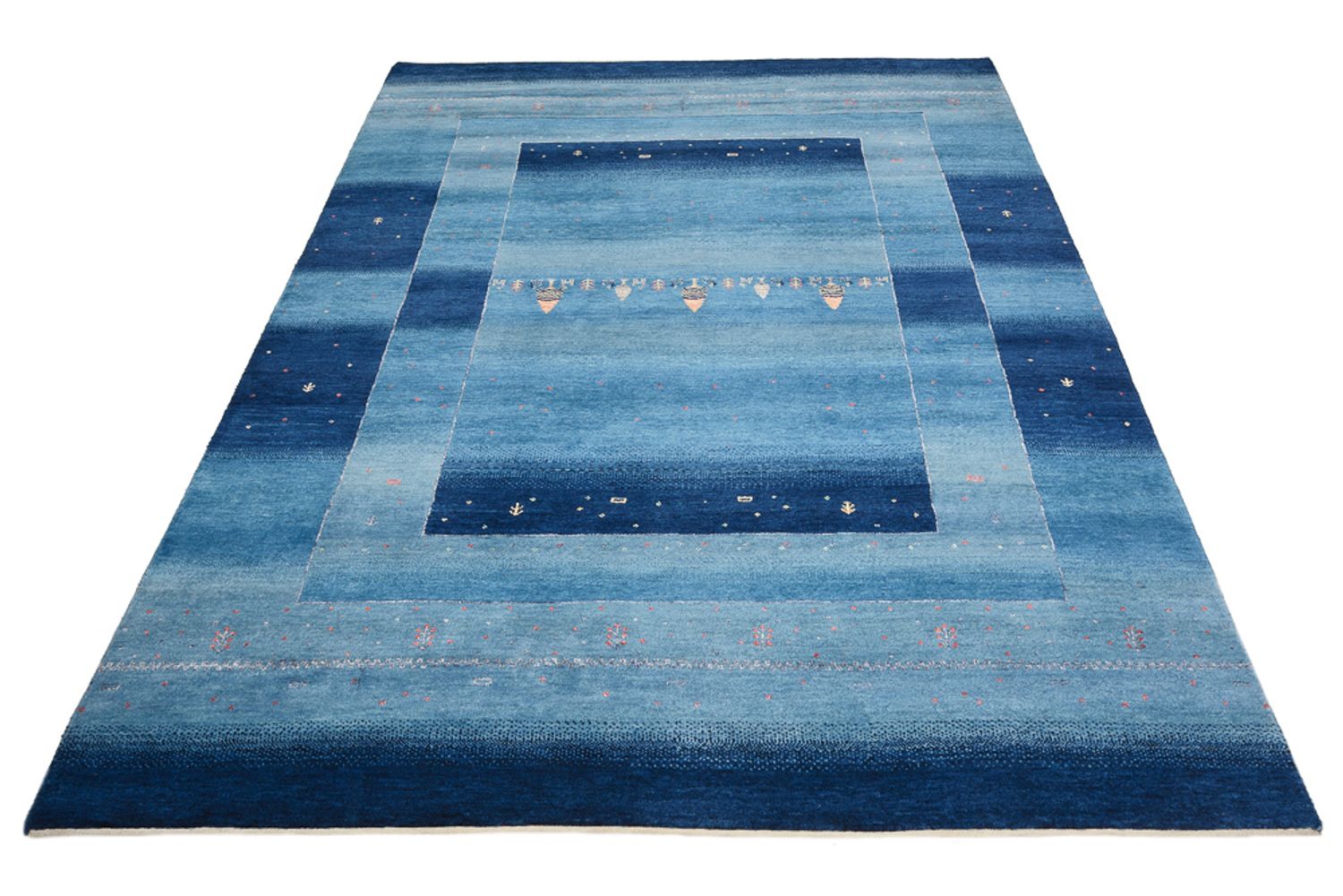 Tappeto Gabbeh - Loribaft Indus - 235 x 169 cm - blu mare