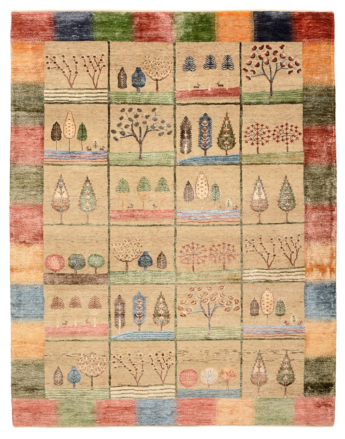 Tappeto Gabbeh - Loribaft Indus - 201 x 157 cm - multicolore