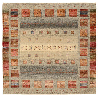 Tappeto Gabbeh - Loribaft Indus quadrato  - 156 x 152 cm - beige scuro