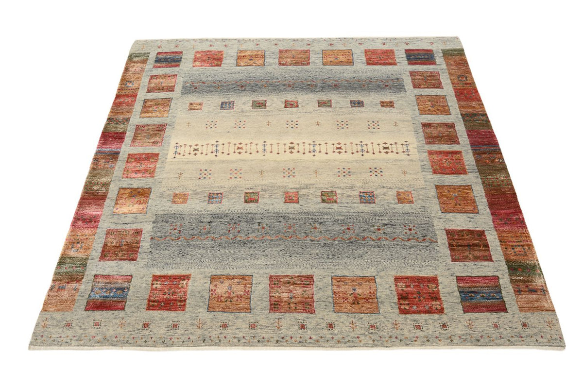 Tappeto Gabbeh - Loribaft Indus quadrato  - 156 x 152 cm - beige scuro