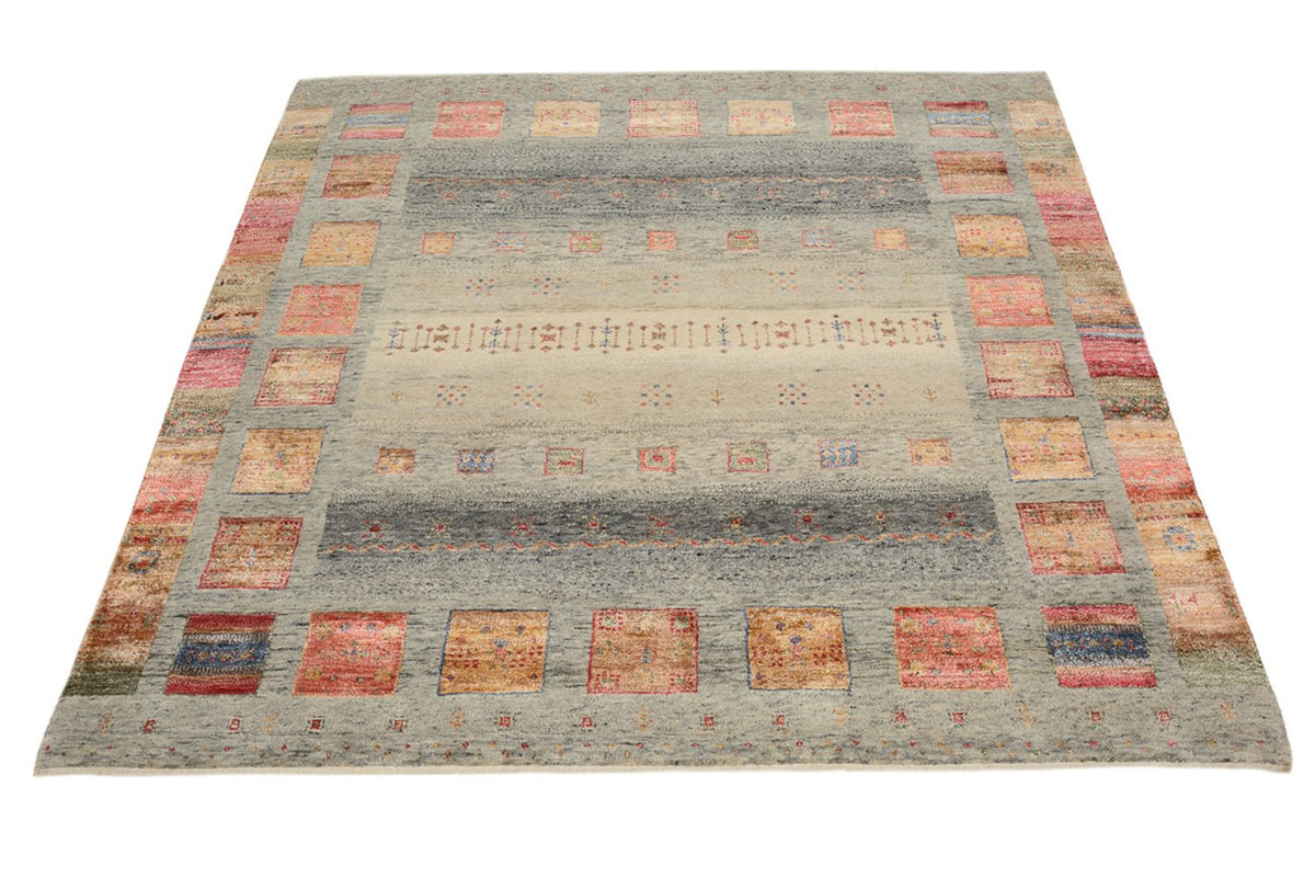Tappeto Gabbeh - Loribaft Indus quadrato  - 156 x 152 cm - beige scuro