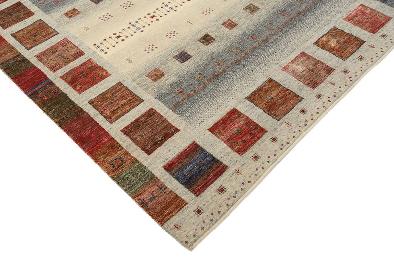 Tappeto Gabbeh - Loribaft Indus quadrato  - 156 x 156 cm - beige scuro