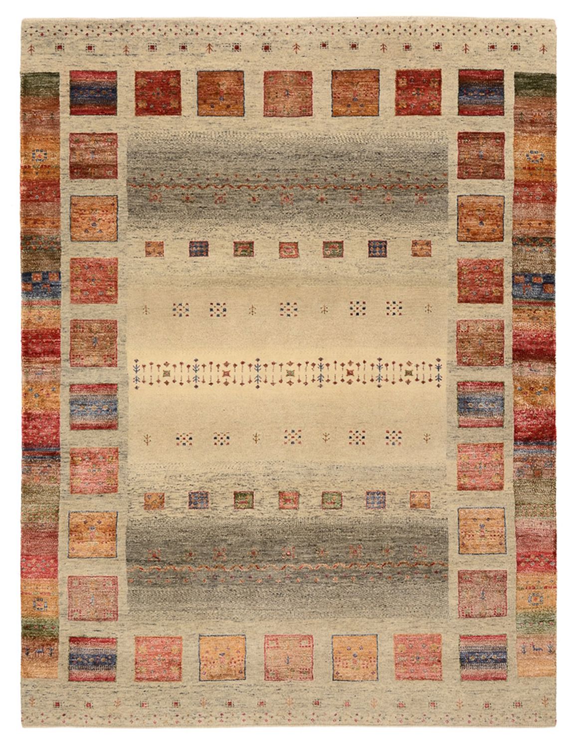Tappeto Gabbeh - Loribaft Indus - 204 x 154 cm - beige scuro