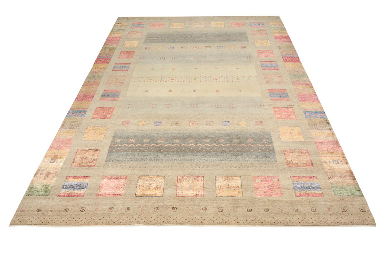 Tappeto Gabbeh - Loribaft Indus - 351 x 254 cm - beige scuro