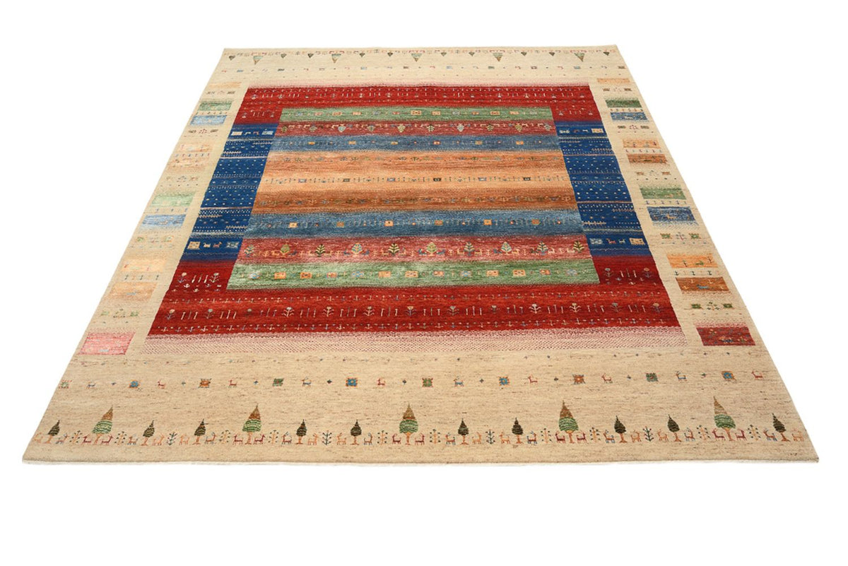 Tappeto Gabbeh - Loribaft Indus - 236 x 205 cm - multicolore