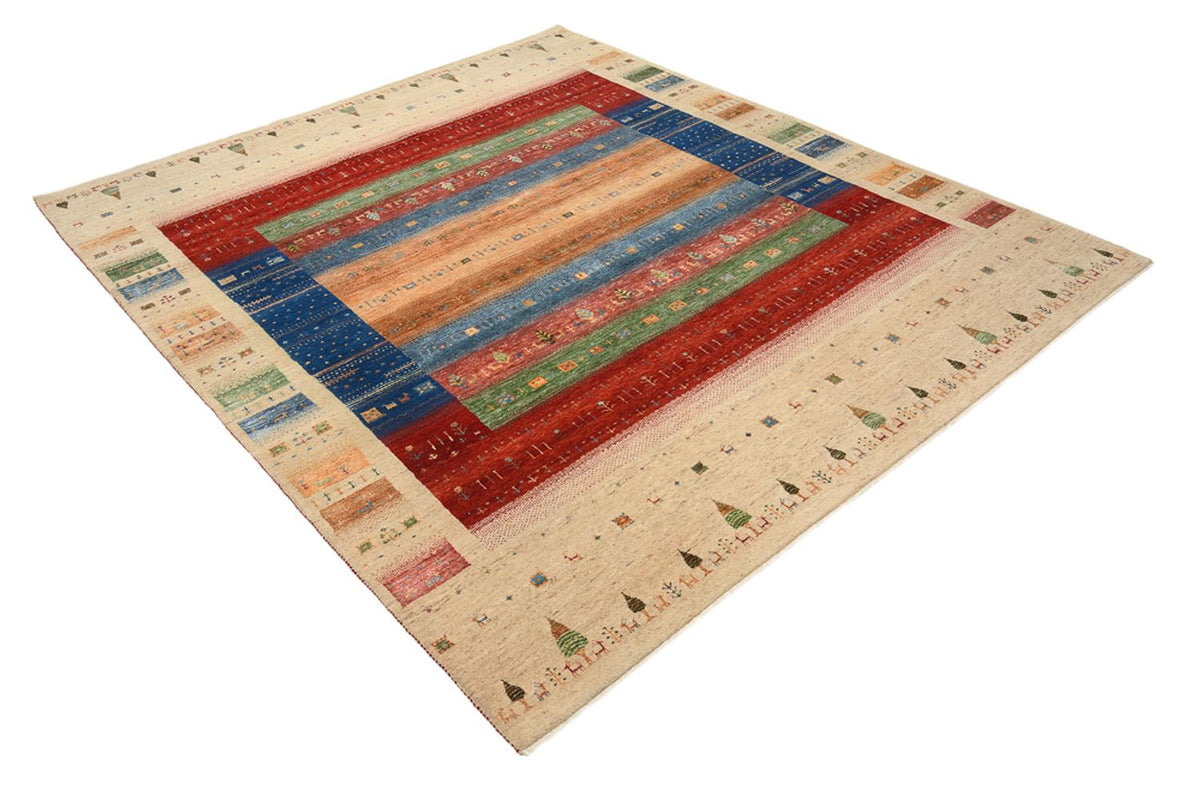Tappeto Gabbeh - Loribaft Indus - 236 x 205 cm - multicolore