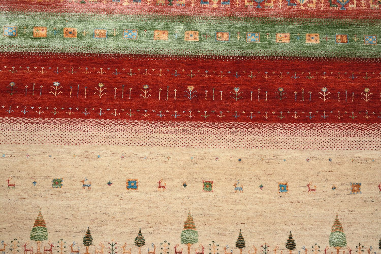 Tappeto Gabbeh - Loribaft Indus - 236 x 205 cm - multicolore