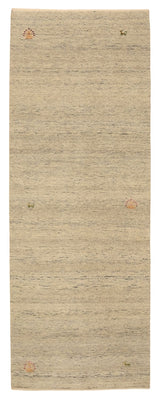 Tappeto corsia Tappeto Gabbeh - Loribaft Indus - 241 x 85 cm - beige scuro
