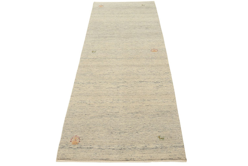 Tappeto corsia Tappeto Gabbeh - Loribaft Indus - 241 x 85 cm - beige scuro
