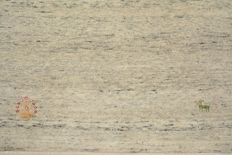 Tappeto corsia Tappeto Gabbeh - Loribaft Indus - 241 x 85 cm - beige scuro