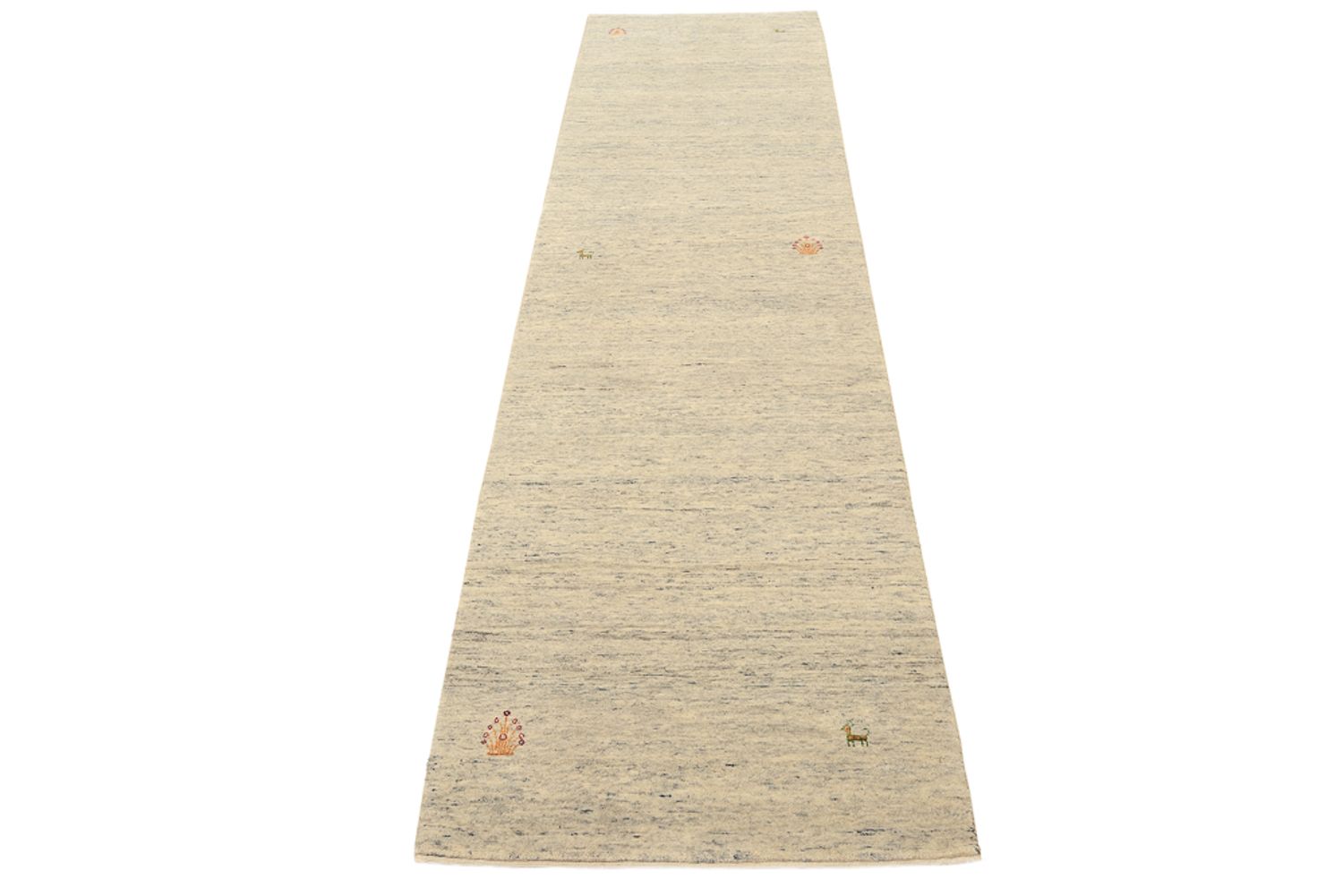 Tappeto corsia Tappeto Gabbeh - Loribaft Indus - 295 x 80 cm - beige scuro