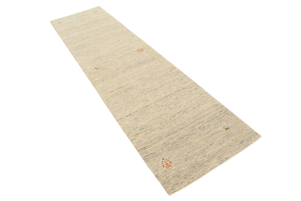 Tappeto corsia Tappeto Gabbeh - Loribaft Indus - 295 x 80 cm - beige scuro