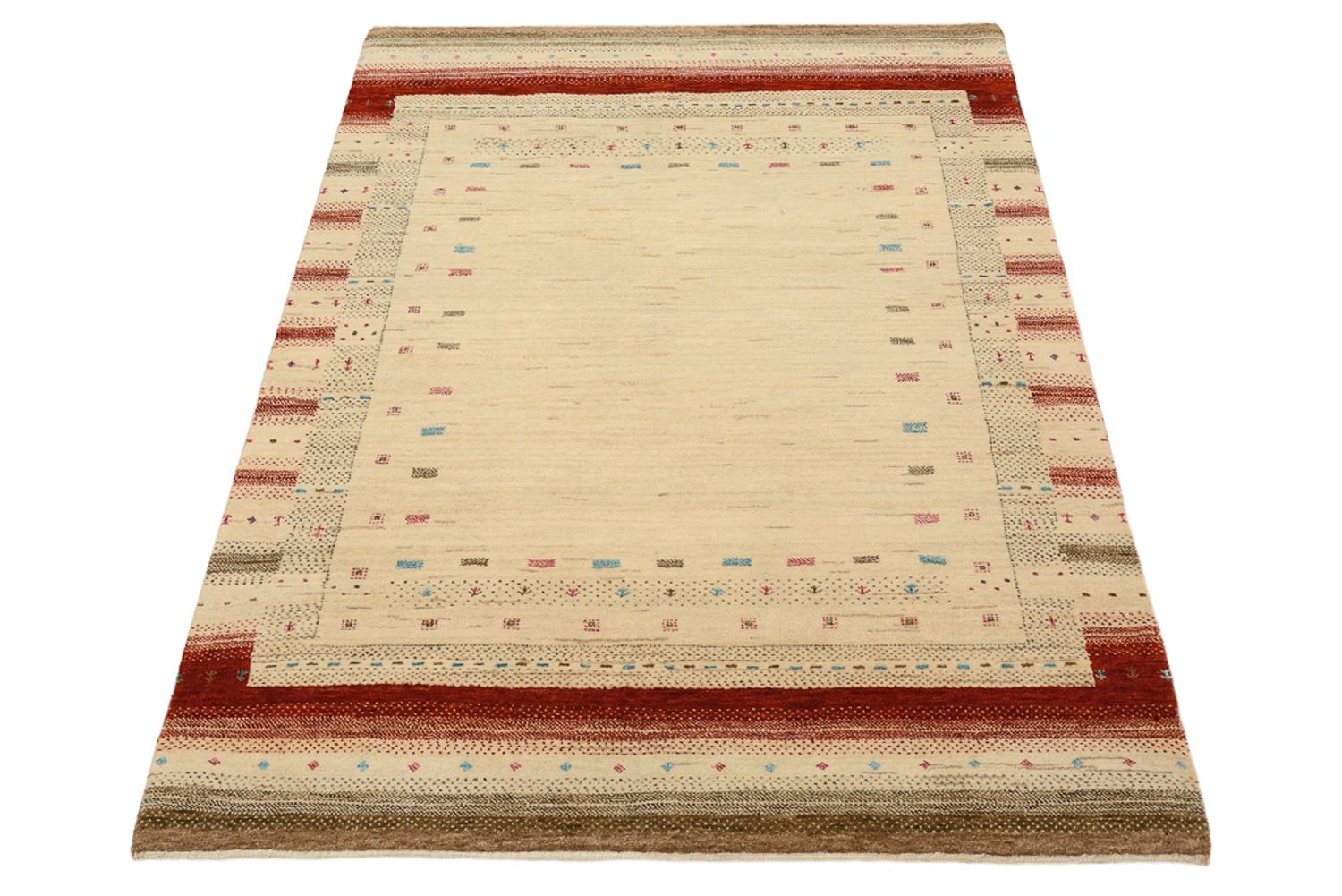 Tappeto Gabbeh - Loribaft Indus - 152 x 106 cm - beige chiaro