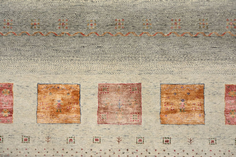 Tappeto Gabbeh - Loribaft Indus quadrato  - 249 x 248 cm - beige scuro