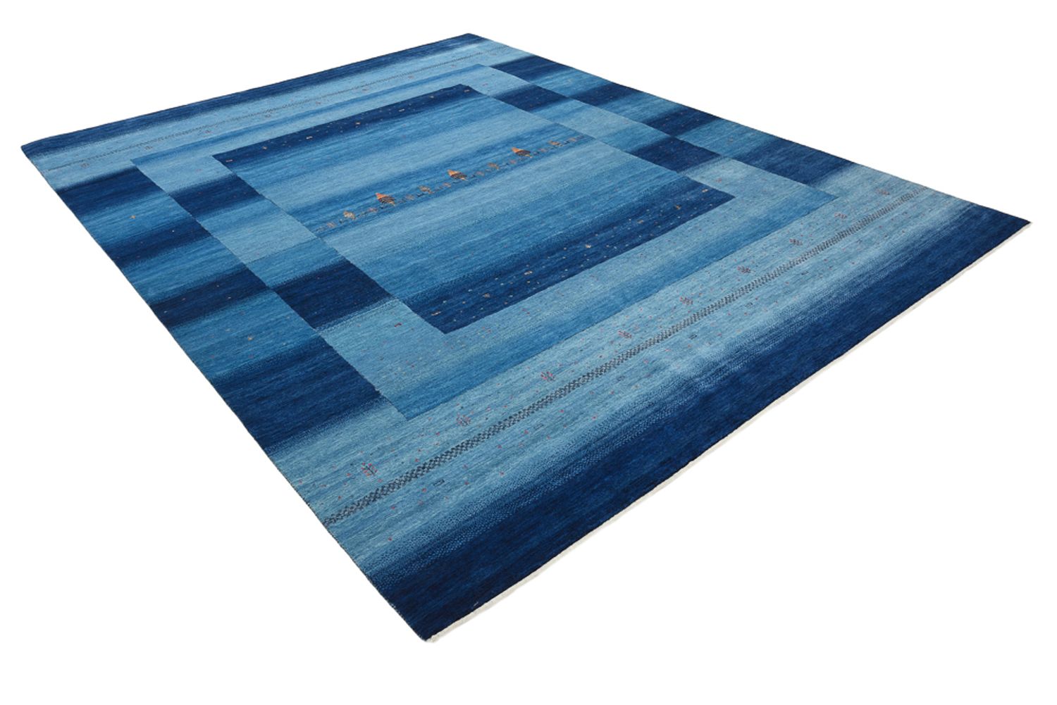 Tappeto Gabbeh - Loribaft Indus - 329 x 253 cm - blu mare