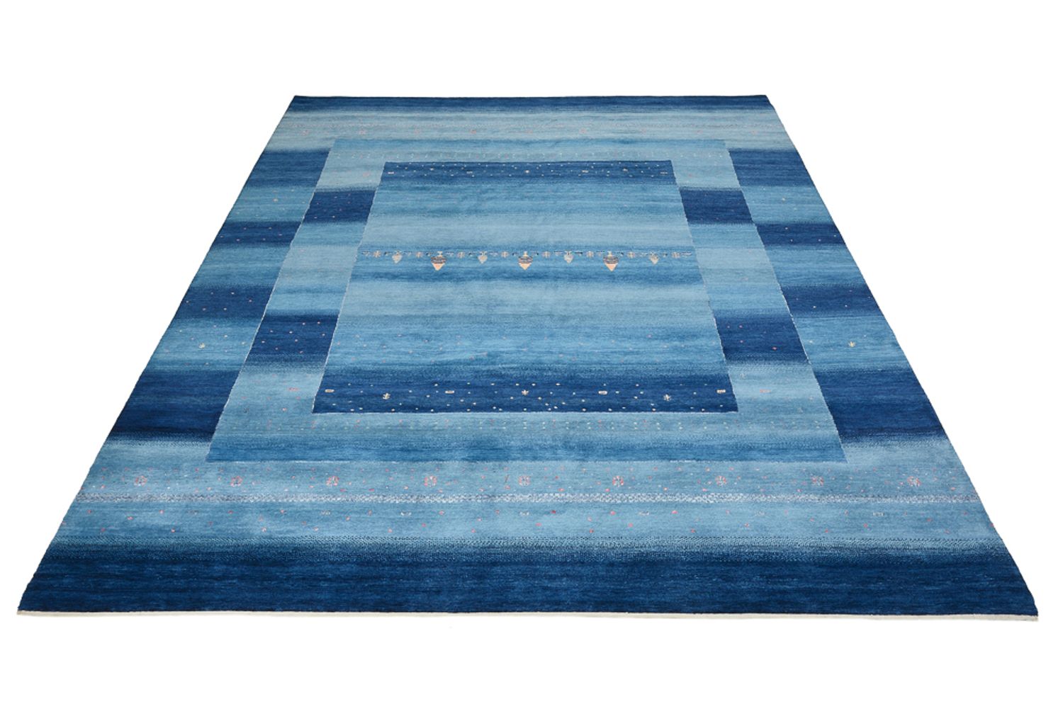 Tappeto Gabbeh - Loribaft Indus - 329 x 253 cm - blu mare