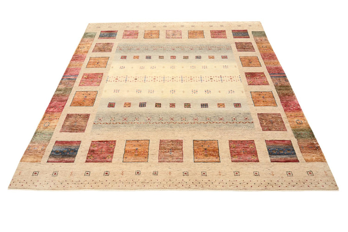 Tappeto Gabbeh - Loribaft Indus quadrato  - 204 x 202 cm - beige chiaro