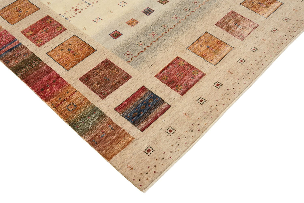 Tappeto Gabbeh - Loribaft Indus quadrato  - 204 x 202 cm - beige chiaro