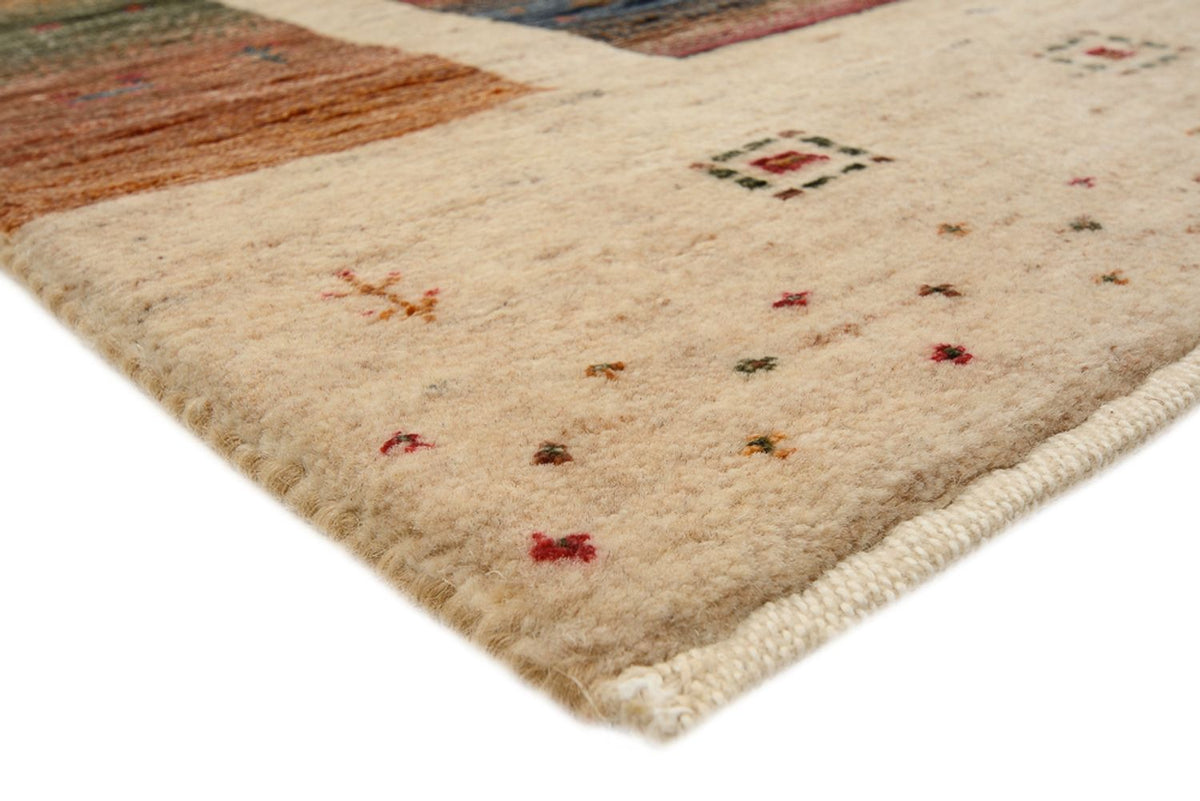 Tappeto Gabbeh - Loribaft Indus quadrato  - 204 x 202 cm - beige chiaro