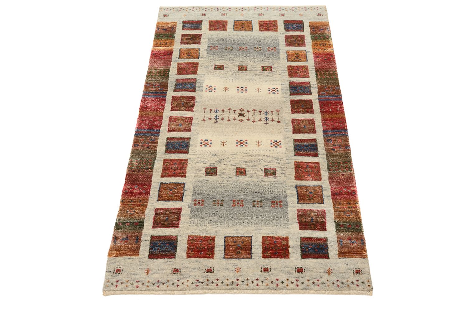 Tappeto Gabbeh - Loribaft Indus - 139 x 74 cm - multicolore