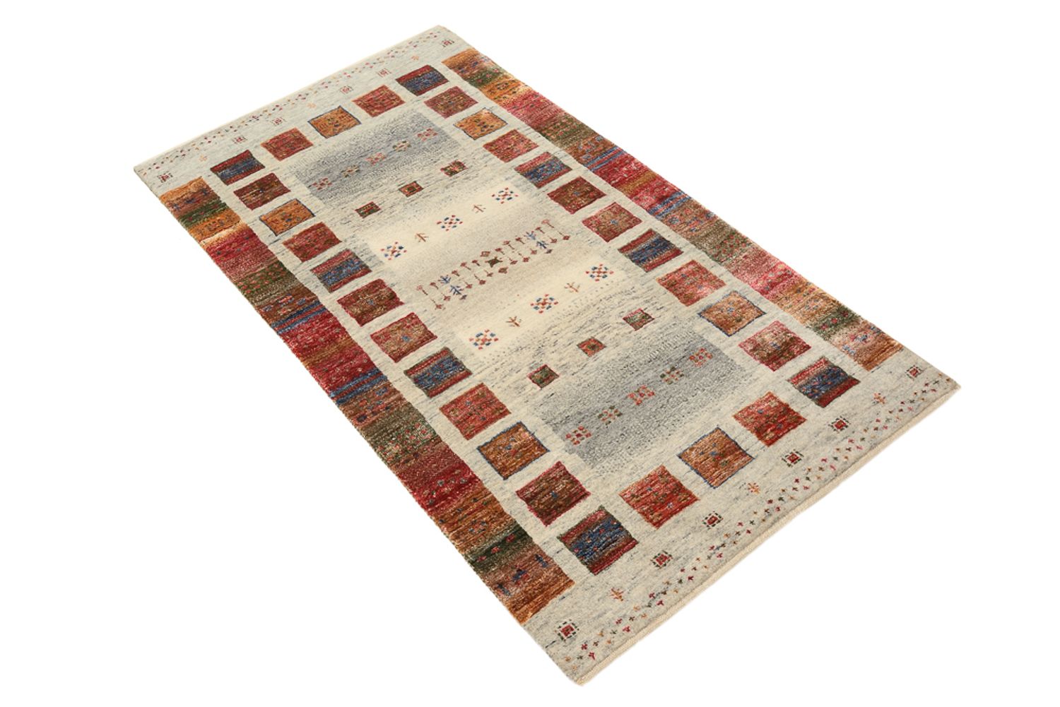 Tappeto Gabbeh - Loribaft Indus - 139 x 74 cm - multicolore