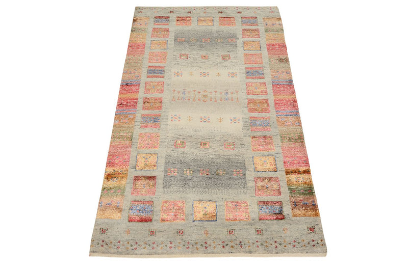 Tappeto Gabbeh - Loribaft Indus - 139 x 74 cm - multicolore