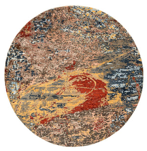 Tappeto di design rotondo  - 182 x 180 cm - multicolore