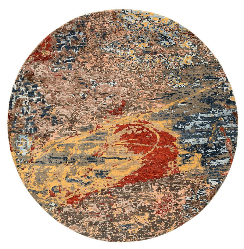 Tappeto di design rotondo  - 182 x 180 cm - multicolore