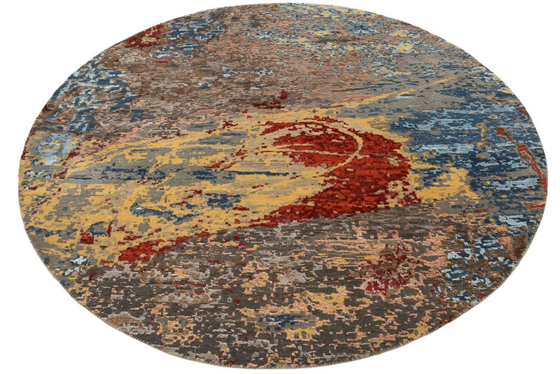 Tappeto di design rotondo  - 182 x 180 cm - multicolore