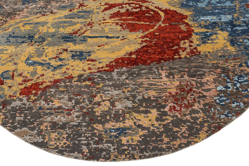 Tappeto di design rotondo  - 182 x 180 cm - multicolore