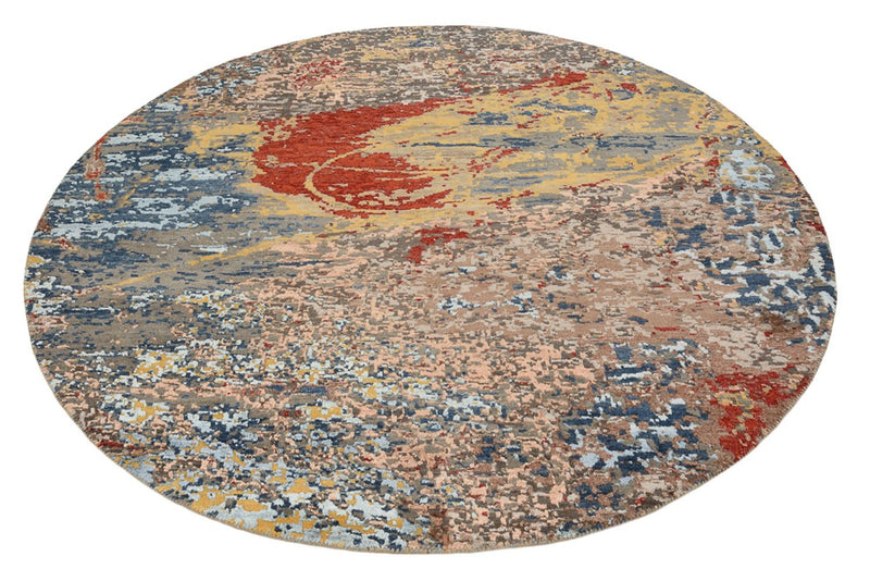Tappeto di design rotondo  - 182 x 180 cm - multicolore