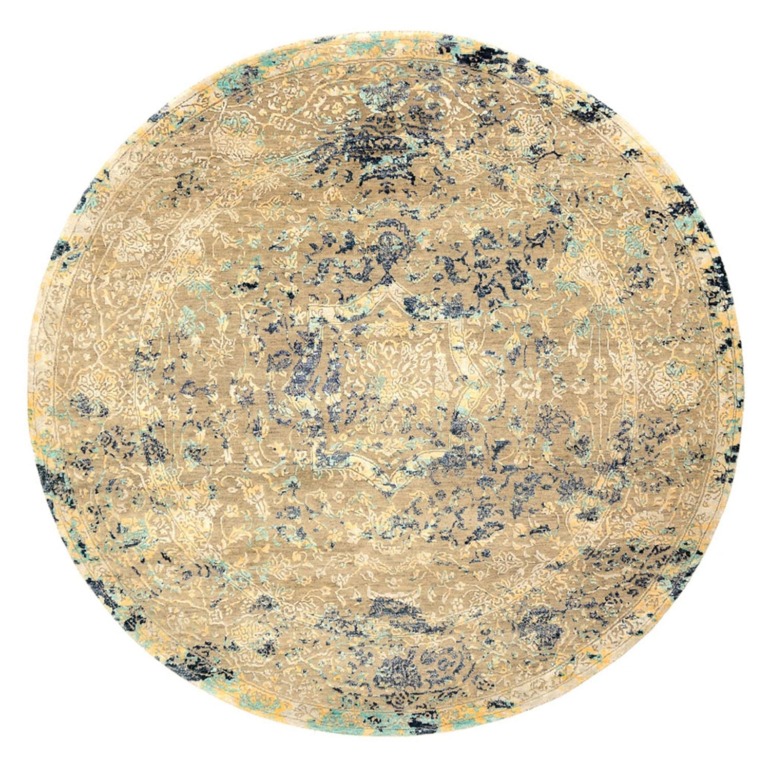 Tappeto di design rotondo  - 201 x 199 cm - multicolore