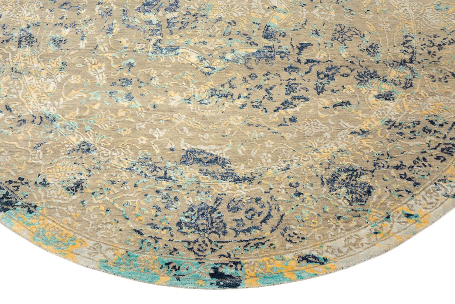 Tappeto di design rotondo  - 201 x 199 cm - multicolore