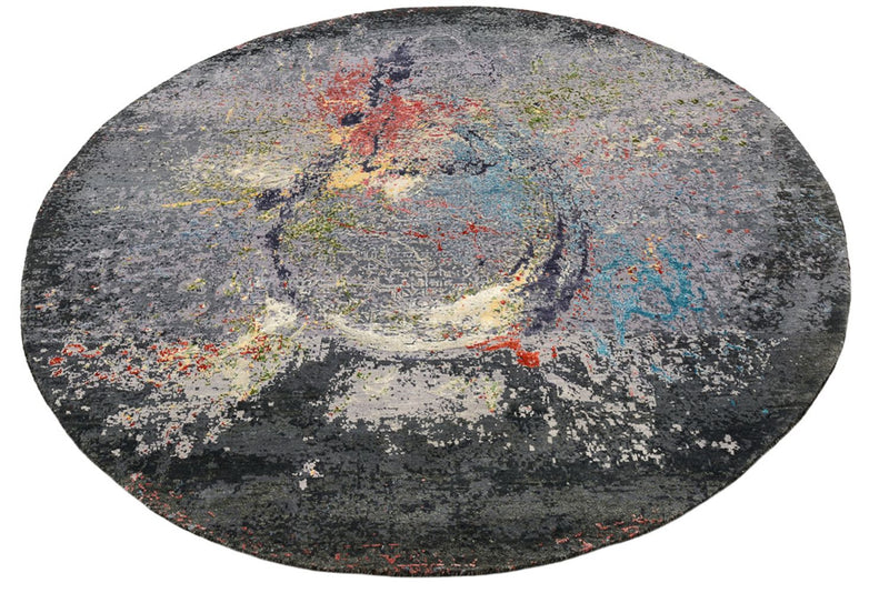 Tappeto di design rotondo  - 185 x 183 cm - multicolore
