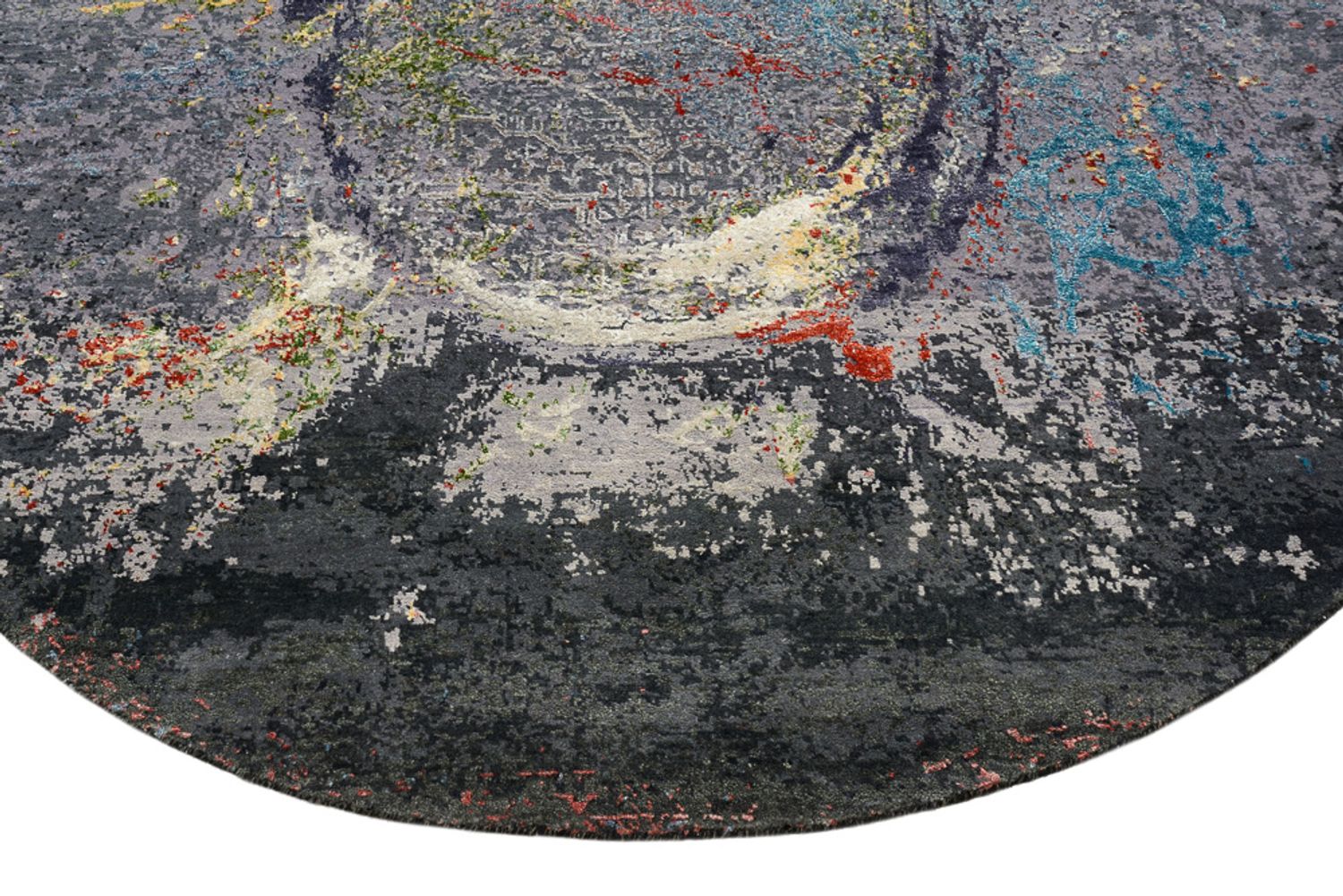 Tappeto di design rotondo  - 185 x 183 cm - multicolore