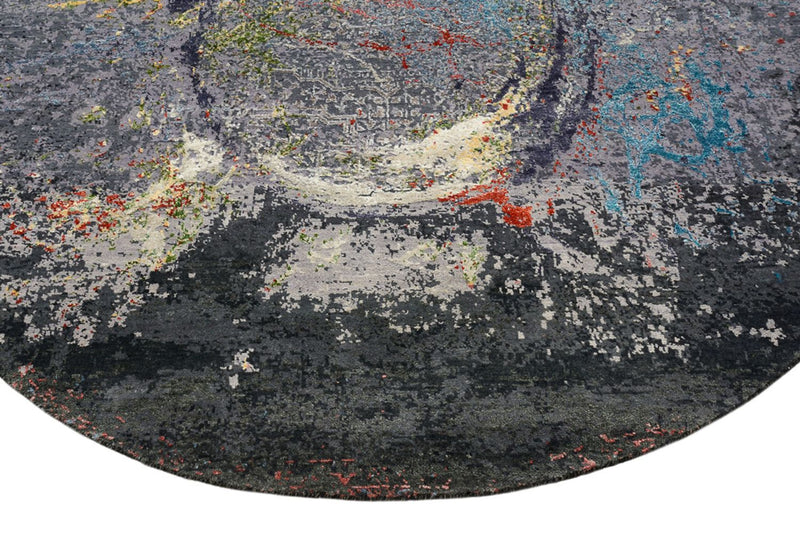 Tappeto di design rotondo  - 185 x 183 cm - multicolore