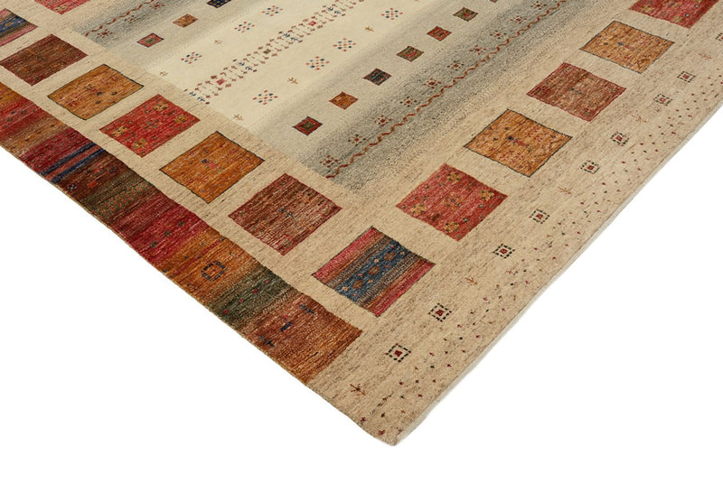Tappeto Gabbeh - Loribaft Indus quadrato  - 205 x 203 cm - multicolore