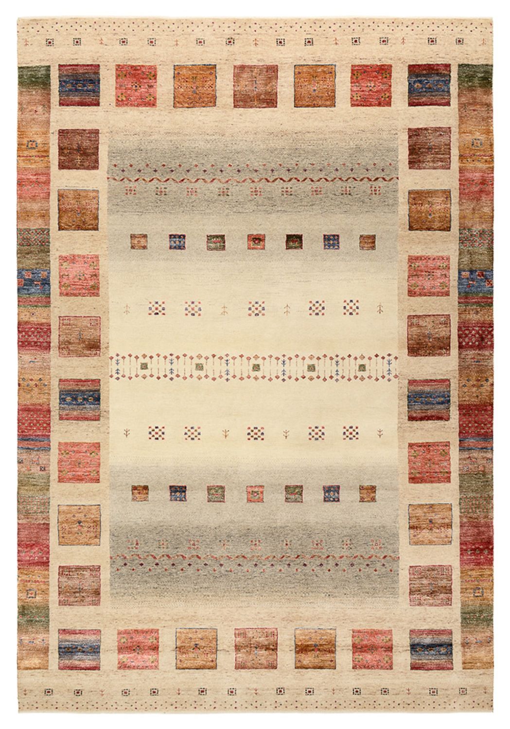 Tappeto Gabbeh - Loribaft Indus - 302 x 206 cm - multicolore