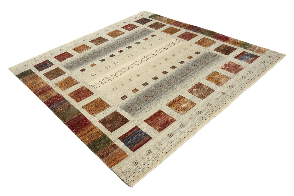 Tappeto Gabbeh - Loribaft Indus quadrato  - 206 x 205 cm - multicolore