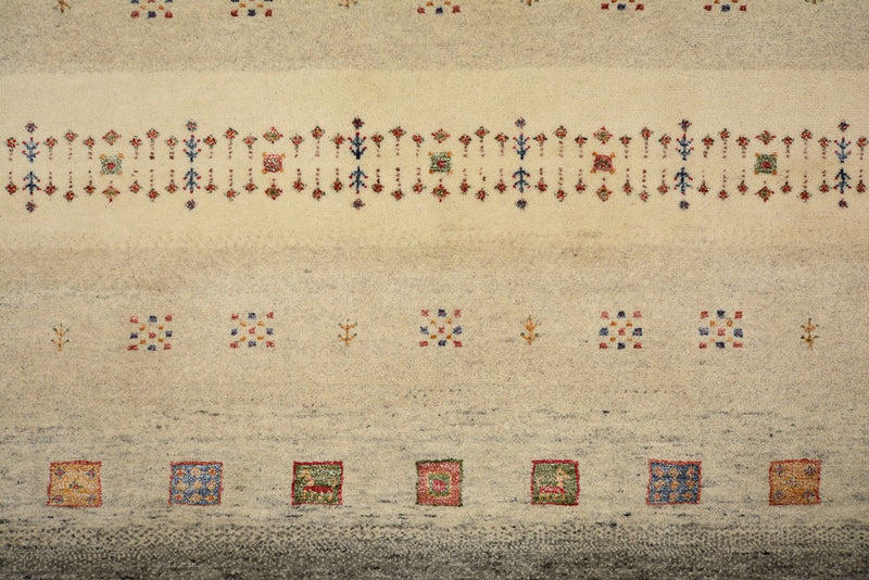 Tappeto Gabbeh - Loribaft Indus quadrato  - 206 x 205 cm - multicolore