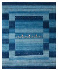 Tappeto Gabbeh - Loribaft Indus - 303 x 241 cm - blu mare