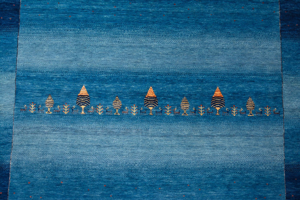 Tappeto Gabbeh - Loribaft Indus - 299 x 250 cm - blu mare
