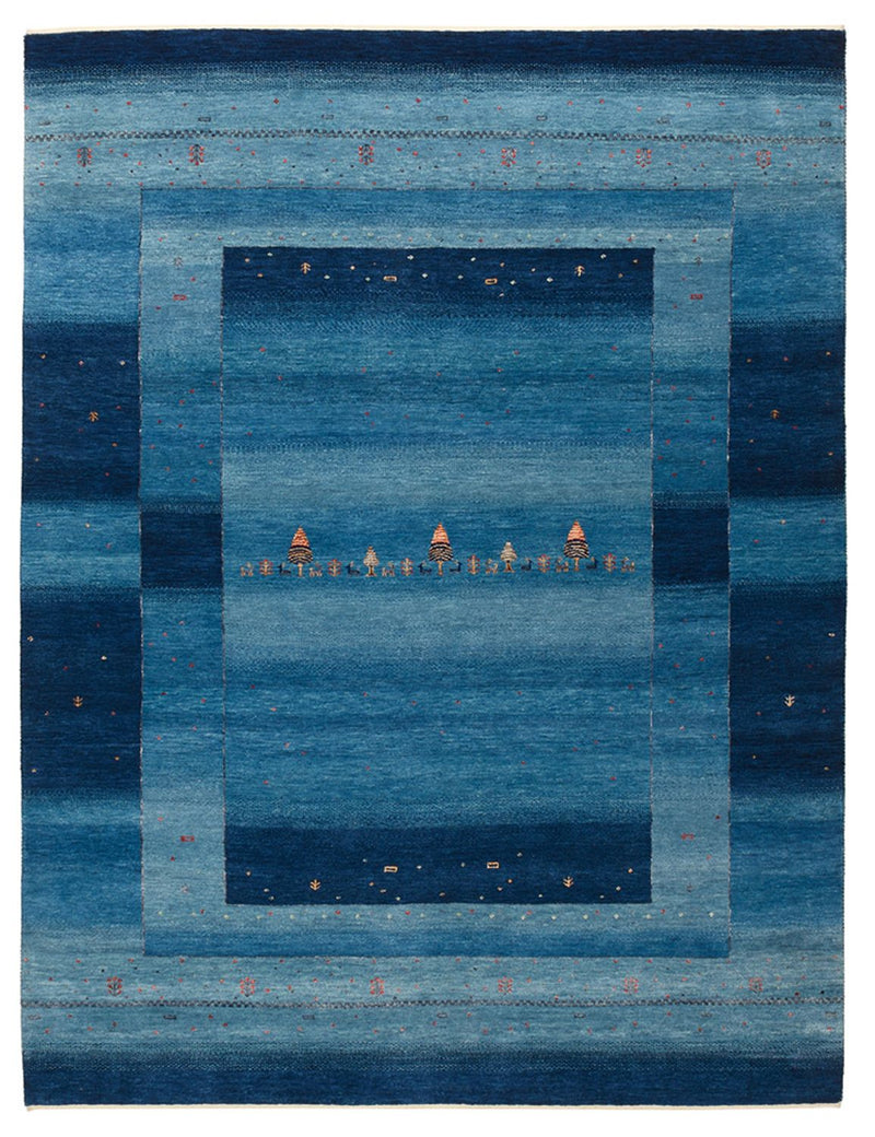 Tappeto Gabbeh - Loribaft Indus - 232 x 177 cm - blu mare