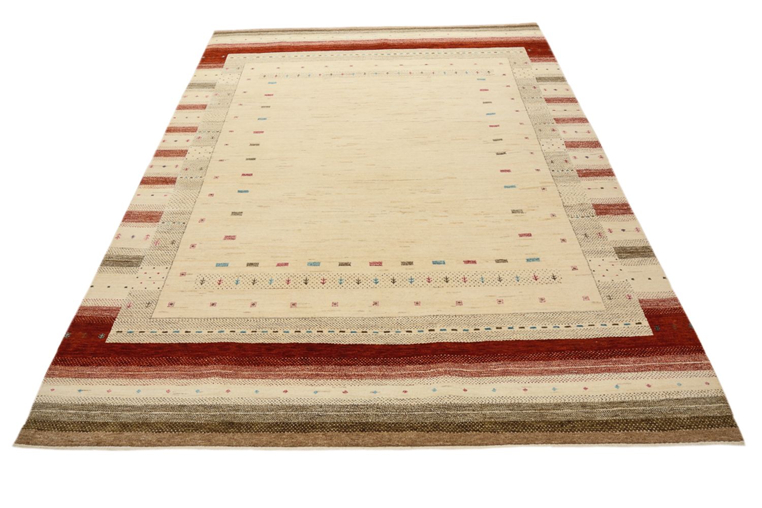 Tappeto Gabbeh - Loribaft Indus - 243 x 171 cm - beige chiaro