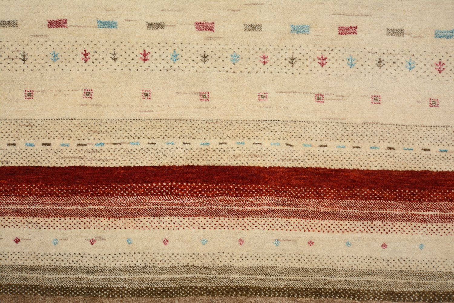 Tappeto Gabbeh - Loribaft Indus - 199 x 158 cm - beige chiaro