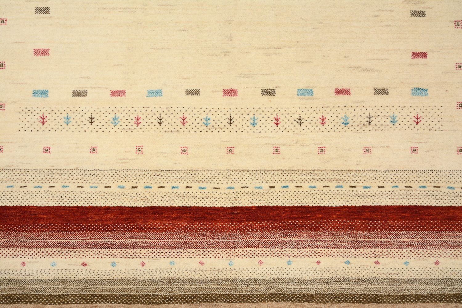 Tappeto Gabbeh - Loribaft Indus - 198 x 156 cm - beige chiaro