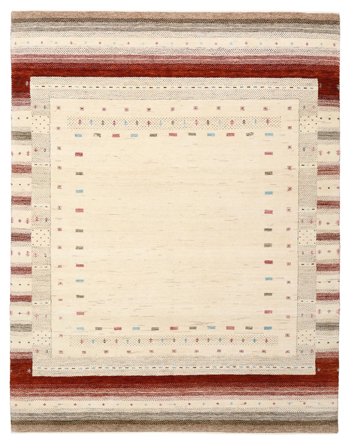 Tappeto Gabbeh - Loribaft Indus - 194 x 154 cm - beige chiaro