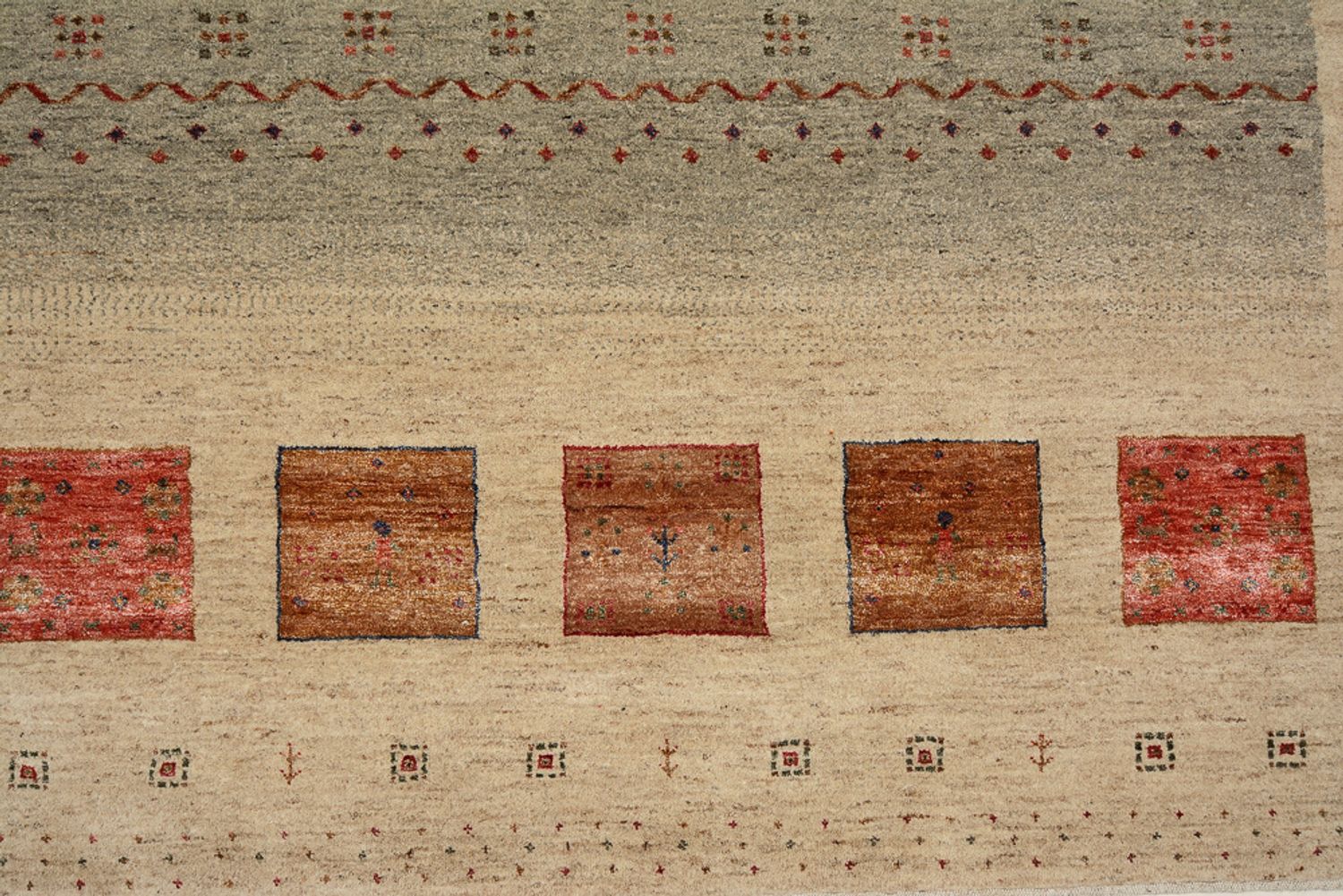 Tappeto Gabbeh - Loribaft Indus - 306 x 205 cm - beige chiaro